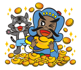 Lucky God came- Fortuna greet New Year sticker #4657415