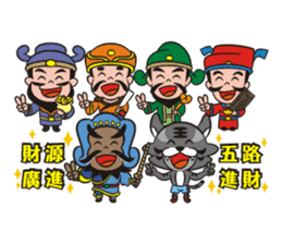 Lucky God came- Fortuna greet New Year sticker #4657428