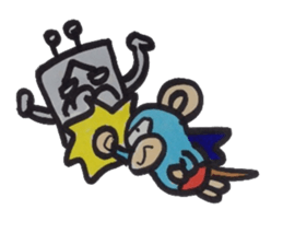 The hunger of the monkey. sticker #4658453