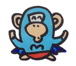 The hunger of the monkey. sticker #4658454