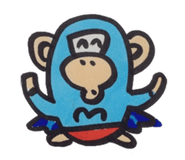 The hunger of the monkey. sticker #4658454