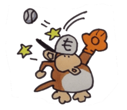 The hunger of the monkey. sticker #4658456