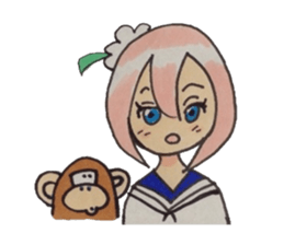 The hunger of the monkey. sticker #4658471