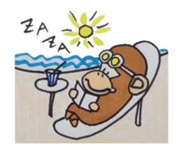 The hunger of the monkey. sticker #4658476