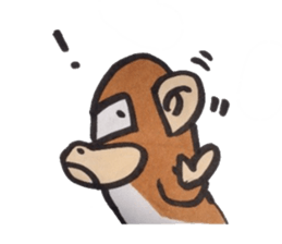 The hunger of the monkey. sticker #4658480