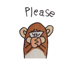 The hunger of the monkey. sticker #4658485