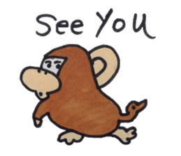 The hunger of the monkey. sticker #4658486