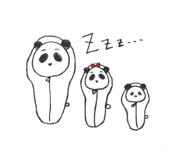 cute panda family sticker #4660041