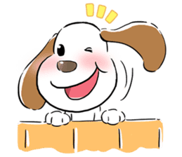 Cute Puppy 'Wini' in Roland Embley sticker #4660062