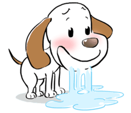 Cute Puppy 'Wini' in Roland Embley sticker #4660083