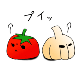 Tomato and garlic sticker #4660279