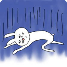 cute & funny! rabbit & cat sticker #4661090