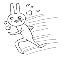 cute & funny! rabbit & cat sticker #4661093