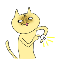 cute & funny! rabbit & cat sticker #4661094