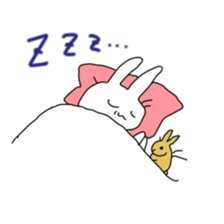 cute & funny! rabbit & cat sticker #4661100