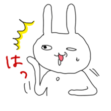 cute & funny! rabbit & cat sticker #4661106