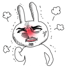 cute & funny! rabbit & cat sticker #4661110