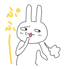 cute & funny! rabbit & cat sticker #4661112