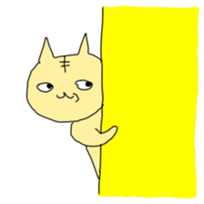 cute & funny! rabbit & cat sticker #4661116