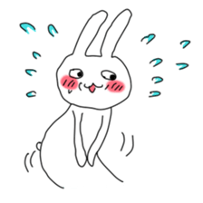 cute & funny! rabbit & cat sticker #4661118