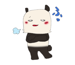 kowamote panda kun sticker #4661409