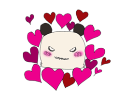 kowamote panda kun sticker #4661413