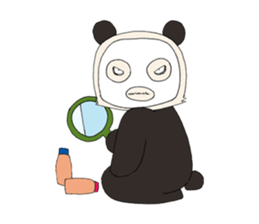 kowamote panda kun sticker #4661421