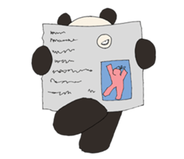 kowamote panda kun sticker #4661433