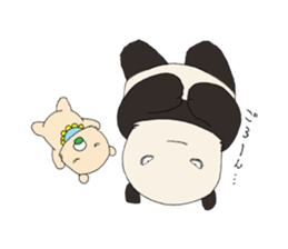 kowamote panda kun sticker #4661437