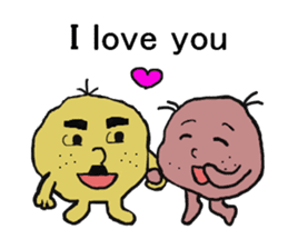Potato family veggie talk in English sticker #4661738