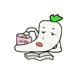 Potato family veggie talk in English sticker #4661741