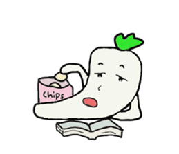 Potato family veggie talk in English sticker #4661741