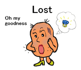 Potato family veggie talk in English sticker #4661750