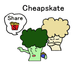 Potato family veggie talk in English sticker #4661765