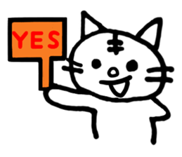 White cat Tom sticker #4662222