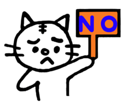 White cat Tom sticker #4662223