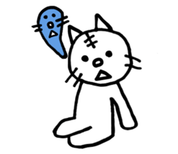 White cat Tom sticker #4662232