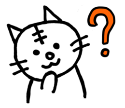 White cat Tom sticker #4662239