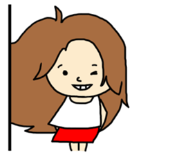 fluffy cute girl sticker #4662738