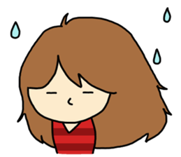 fluffy cute girl sticker #4662744