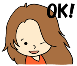 fluffy cute girl sticker #4662764