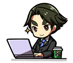 Energetic students hunting for a job sticker #4663008