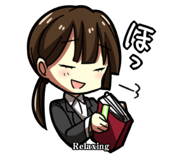 Energetic students hunting for a job sticker #4663033