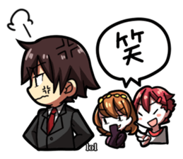 Energetic students hunting for a job sticker #4663038