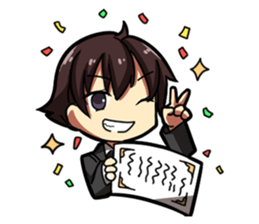 Energetic students hunting for a job sticker #4663043