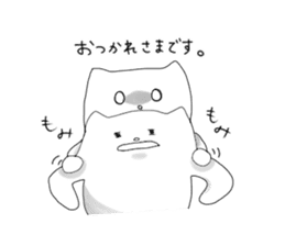 Monochrome Nyanko tentatively honorific sticker #4663372