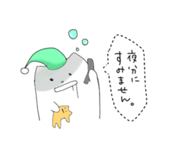 Monochrome Nyanko tentatively honorific sticker #4663373