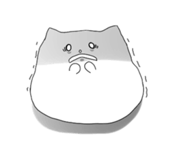 Monochrome Nyanko tentatively honorific sticker #4663375
