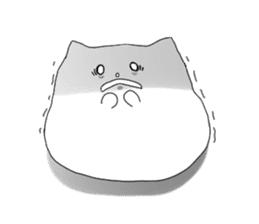 Monochrome Nyanko tentatively honorific sticker #4663375