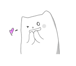 Monochrome Nyanko tentatively honorific sticker #4663380